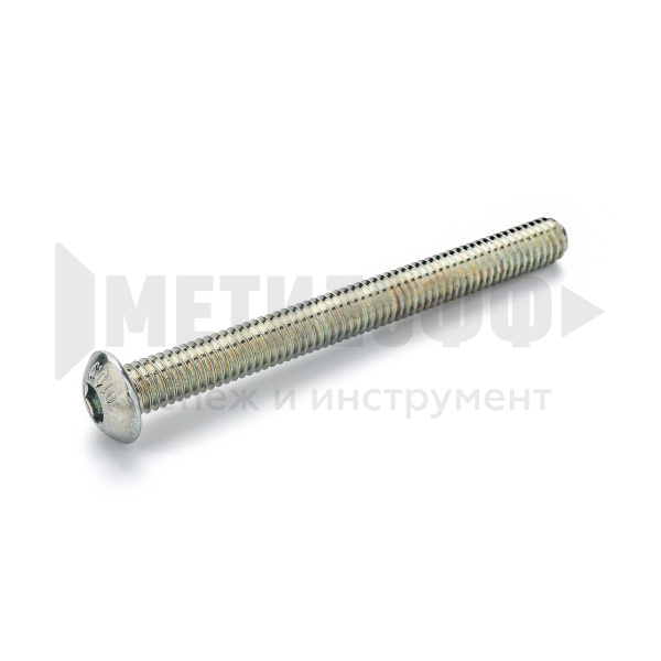 18119 Винт полусф.  6х 50 с вн. шест. DIN 7380 кп 10,9 цинк (20)