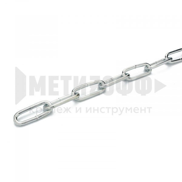 Цепь сварная длиннозвенная 8мм цинк ()