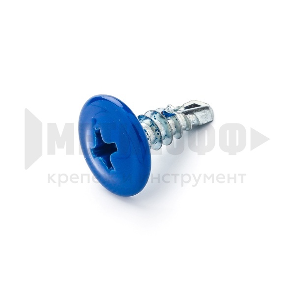 Саморез с прессшайбой RAL 5005 4,2х25 свер (1000 шт)