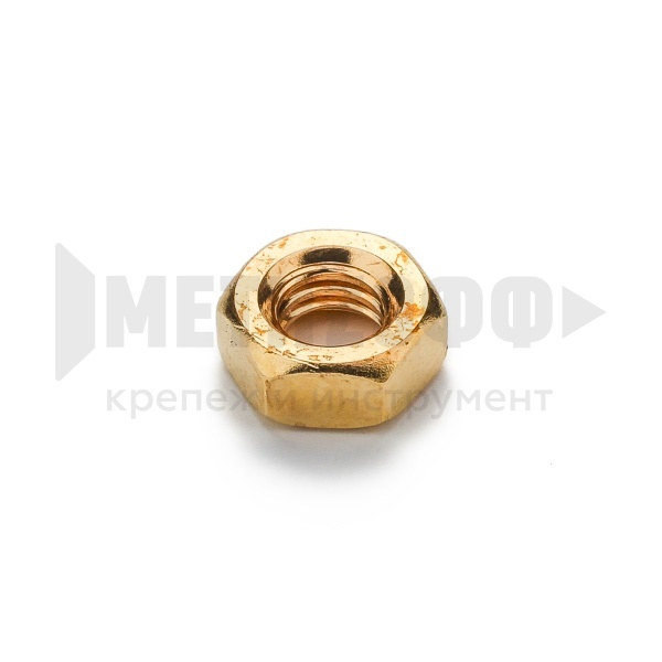 17091 Гайка шестигранная  М  4  DIN 934 латунь (100)