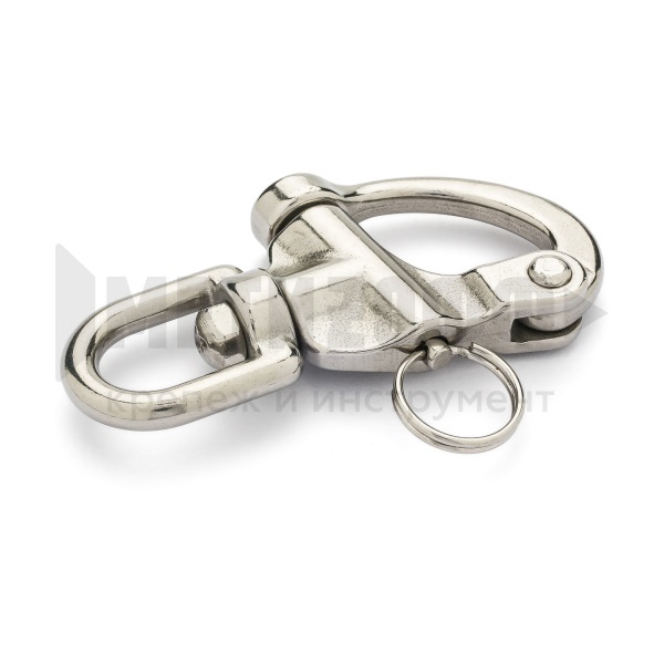 19662 Карабин-пеликан с вертлюгом 70мм ART 8252 НЕРЖ