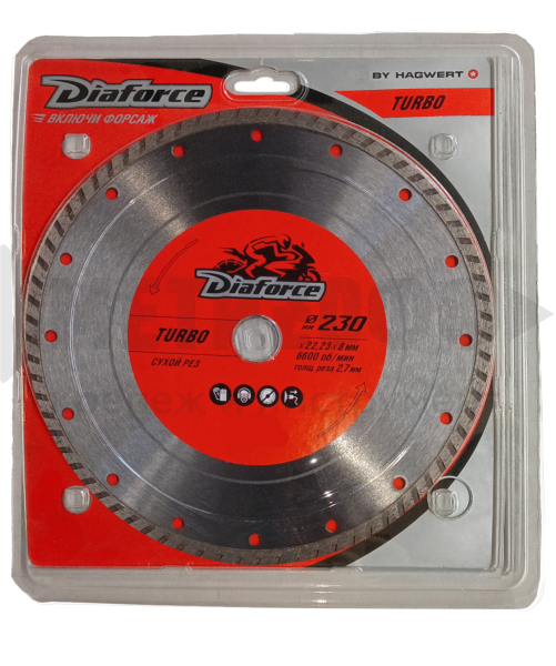 3891 Диск алмазный DIAFORCE 230 х 22  Турбо