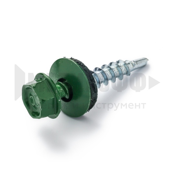  Кровельный саморез RAL 6002 зеленый Кров. сам. 4,8х 35  PRO FF (250 шт/10 Тайвань)