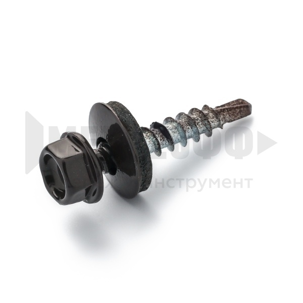  Кровельный саморез (RAL 8019 темно-корич.) Кров. сам. 4,8х35 ( 250)