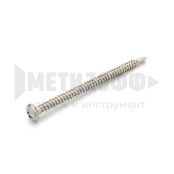 24440 Саморез DIN 7504 M/N 4,8 х 60 полусф. свер.А2 НЕРЖ (200/25)