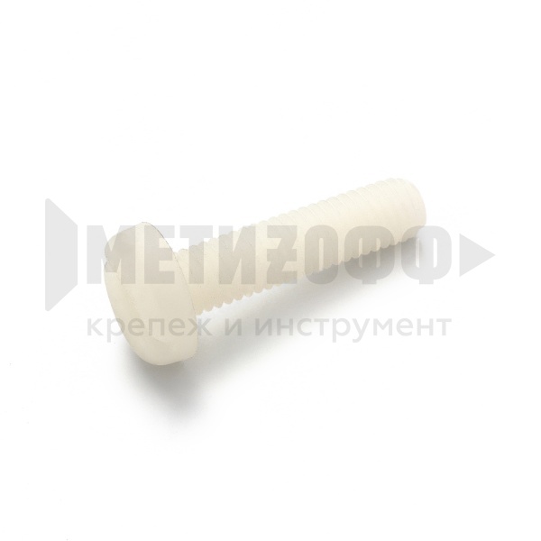 23578 Винт с круг. гол. шлиц 6х20 DIN 85 полиамид