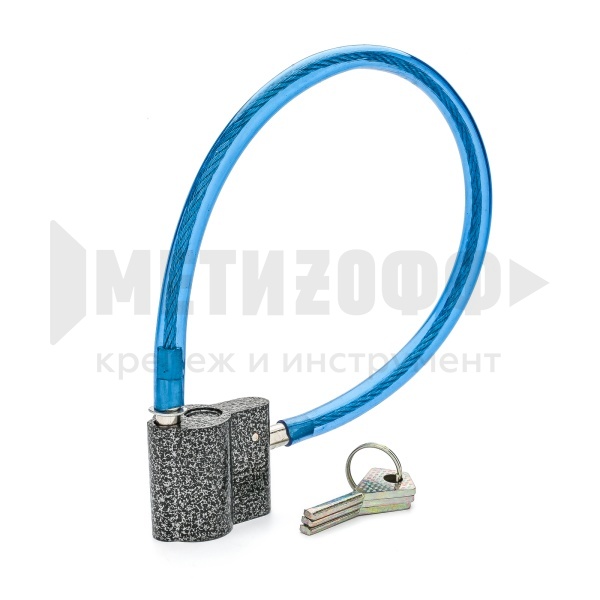 21139 Замок навесной с тросом велосипедный 350 АМ 