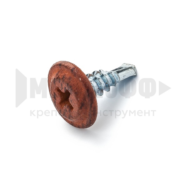 Саморез с прессшайбой 4,2х19  ВИШНЯ сверло ( 100 шт/10) 