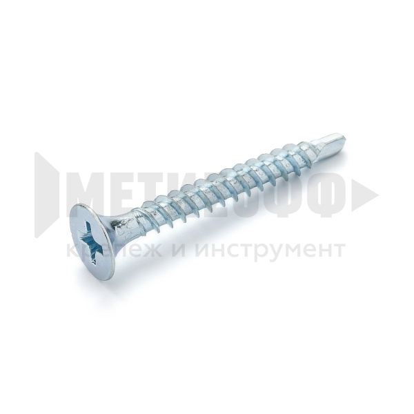 Саморез со сверлом  3.5х45 (500 шт)/цинк/