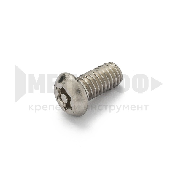 17429 Винт 6 х 30 полусф. torx 30 со штифтом АРТ 9121 А2 НЕРЖ (10)