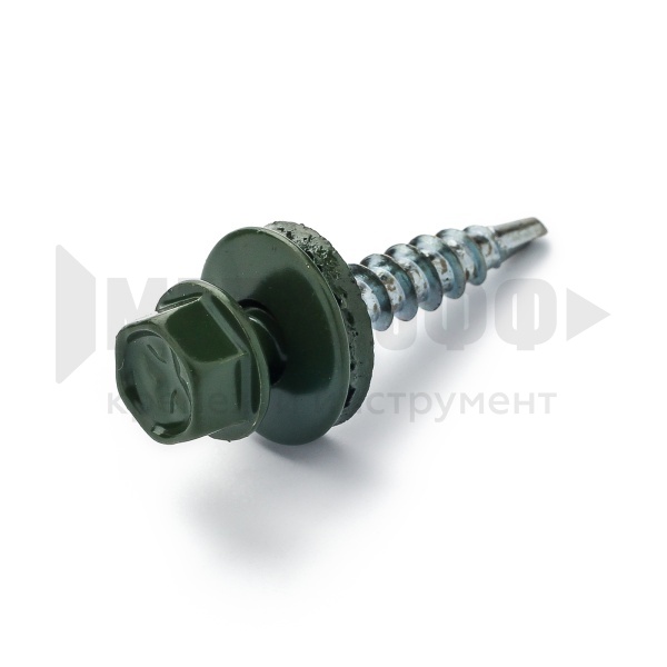  Кровельный саморез RAL 6020 зеленый хром  Кров. сам. 4,8х29 ( 250)