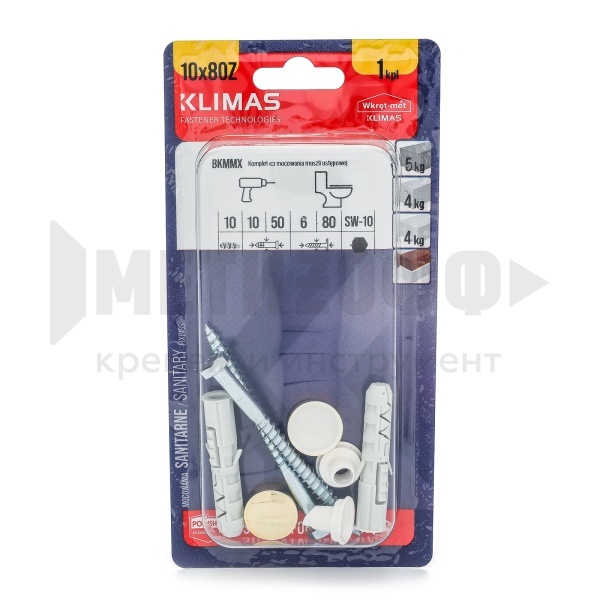 2639 Крепление для унитаза KMM 10х80 Z(Золото)Wkret-met