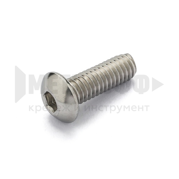 Винт полусф. 8х 25 с вн. шест. DIN 7380 А2 НЕРЖ (100шт)