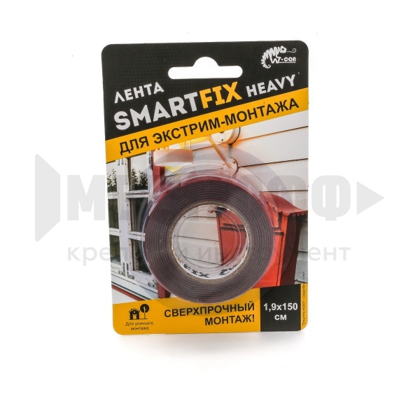 28278 Сверхсильная лента для внутреннего монтажа SmartFix HEAVY, 1,9*150см, прозрачная / 36