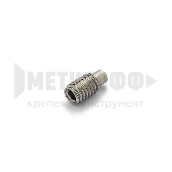 30473 Винт установочный DIN 915 6х 10 вн.шест. Цилиндр A2 НЕРЖ (200 шт EU)