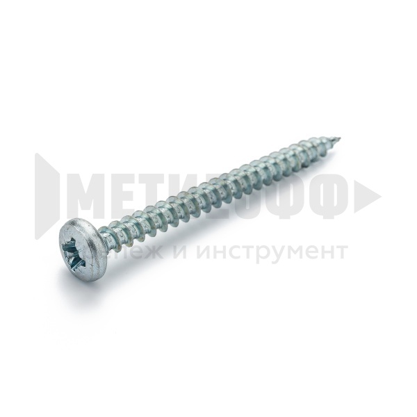 27543 Саморез POZI полусфера 3,5 х50 (6000 шт ЦИНК)