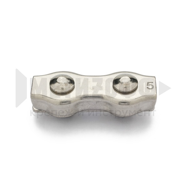 19617 Зажим д/троса  DUPLEX 6 мм  ART 8331/8284 A4 НЕРЖ (5)