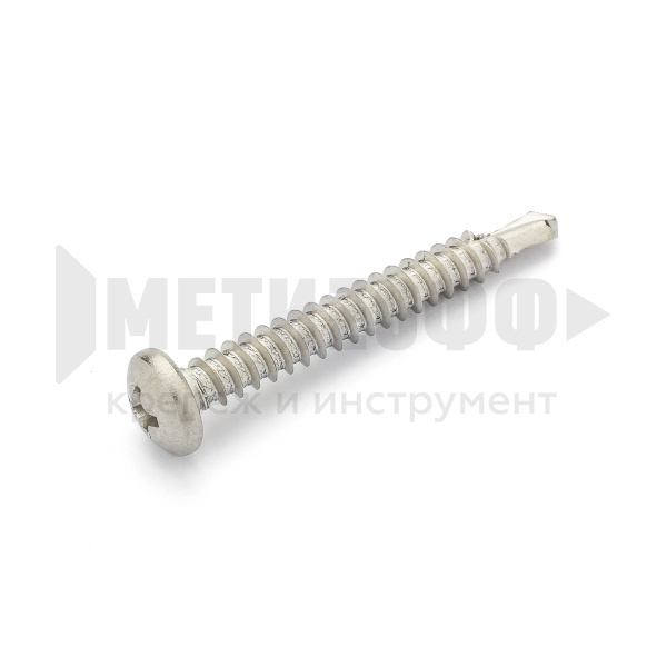 Саморез DIN 7504 M/N 4,2 х 32 полусф. свер.А2 НЕРЖ (50)