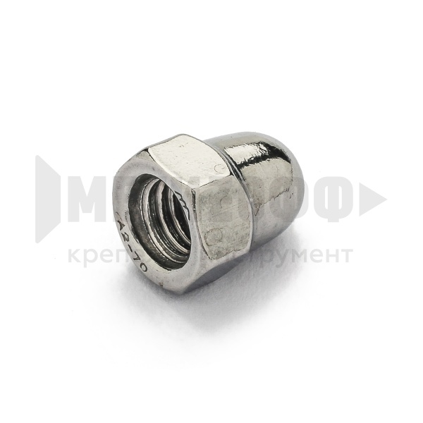 16056 Гайка колп. М  4 DIN 1587 A2 НЕРЖ (500/50)