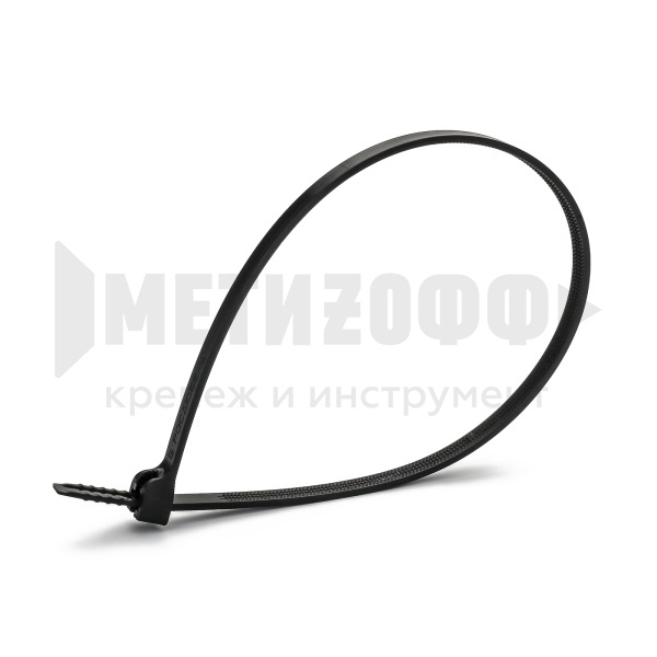 10973 Петля для связ. пров. 4,7х200 МЕТ. Черная Замок(100шт)