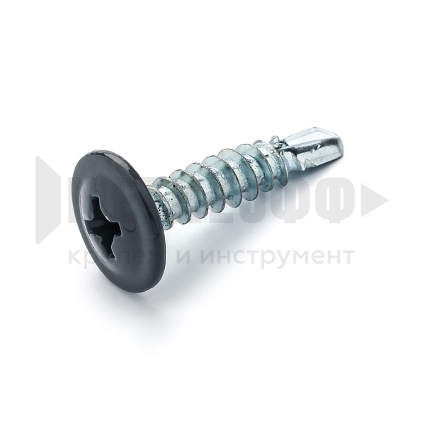 Саморез с прессшайбой RAL 7024 4,2х32 свер (500 шт/10)