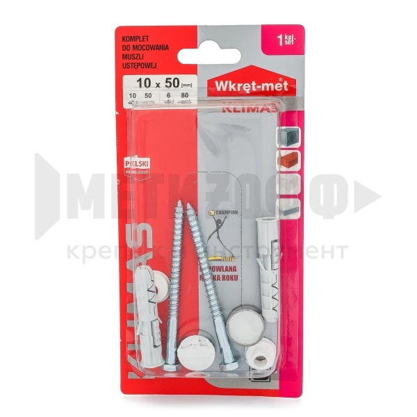 2638 Крепление для унитаза KMM 10х80S(Серебр) Wkret-met